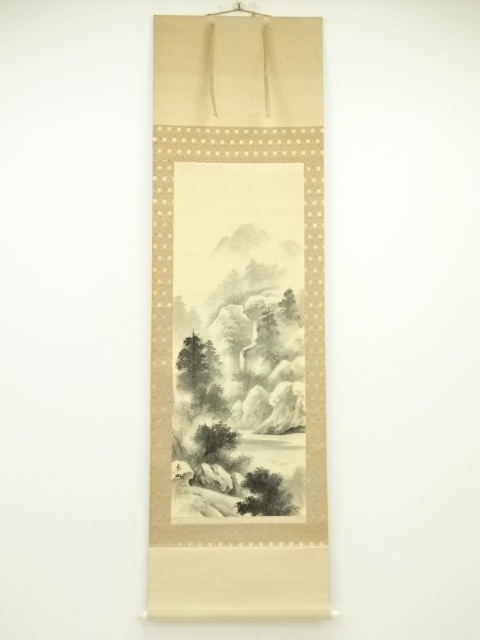 JAPANESE HANGING SCROLL / HAND PAINTED / LANDSCAPE